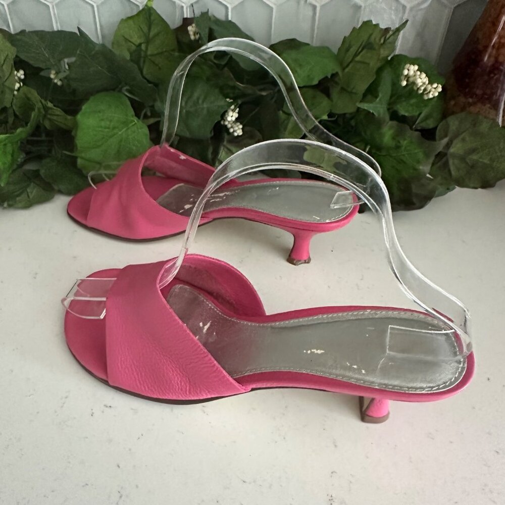 Valerie Stevens Womens Pink Leather Strap Heels 8M - Picture 9 of 10